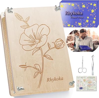 Rhykoka Large Flower Press Kit 10 Layers 30 x 21 cm Wood Cards DIY Art