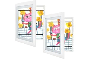 Golden State Art, 10x12.5 Kids Art Frames, Front-Opening Picture Frame Great for Kids Drawings, Artworks, Children Art Projects, Schoolwork, Home or Office (White, Set of 2)