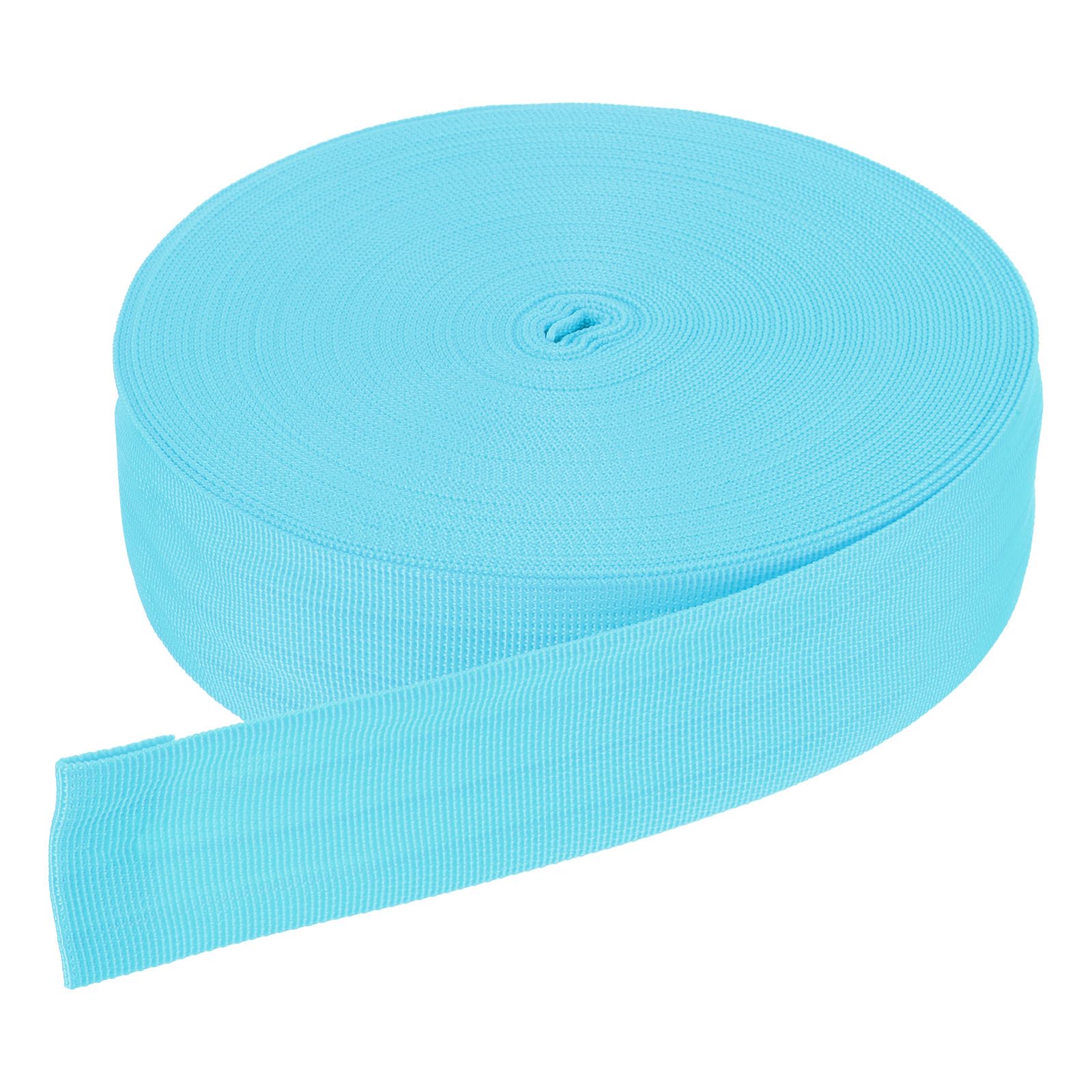 DMiotech 25 Yard x 2 Inch Width Nylon Webbing Strap Poly Flat Webbing Strapping for DIY Craft Backpack Strapping, Sewing, Outdoor Gear Repair, Light Blue
