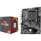 INLAND AMD Ryzen 5 5500 Unlocked Desktop Processor with MSI A520M-A PRO Gaming Motherboard (AMD AM4, DDR4, PCIe 4.0, Micro-ATX),