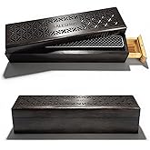 Incense Holder Burner, 2 in 1 Coffin Design with Storage Box and Ash Catcher, Holder for Incense Sticks, Excellent for Meditation Wellness Practices Bedroom Study Office