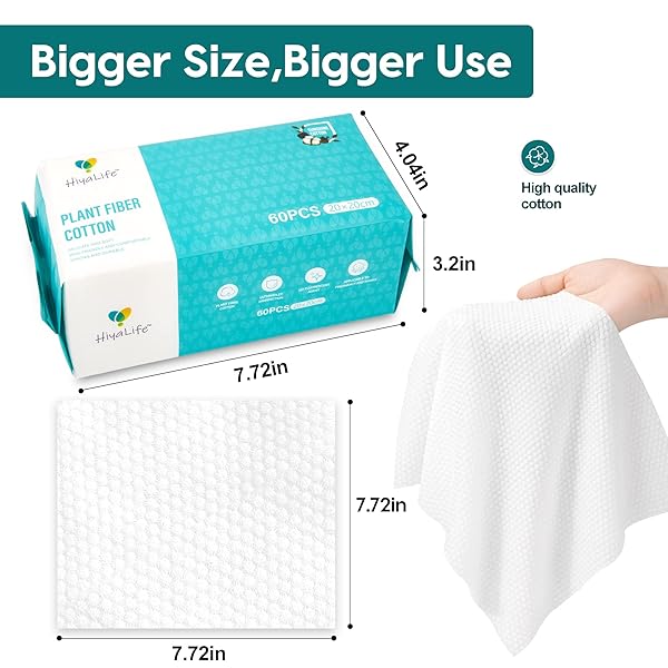 DISPOSABLE DRY WIPES FOR ADULT PERSONAL CARE, LARGE, SOFTER & THICKER WET AND DRY USE, MAKEUP REMOVER WIPES MULTIPACK, BIODEGRADABLE, CHEMICAL-FREE, SENSITIVE SKIN, TRAVEL WIPES (PACK OF 1-180 PIECES)