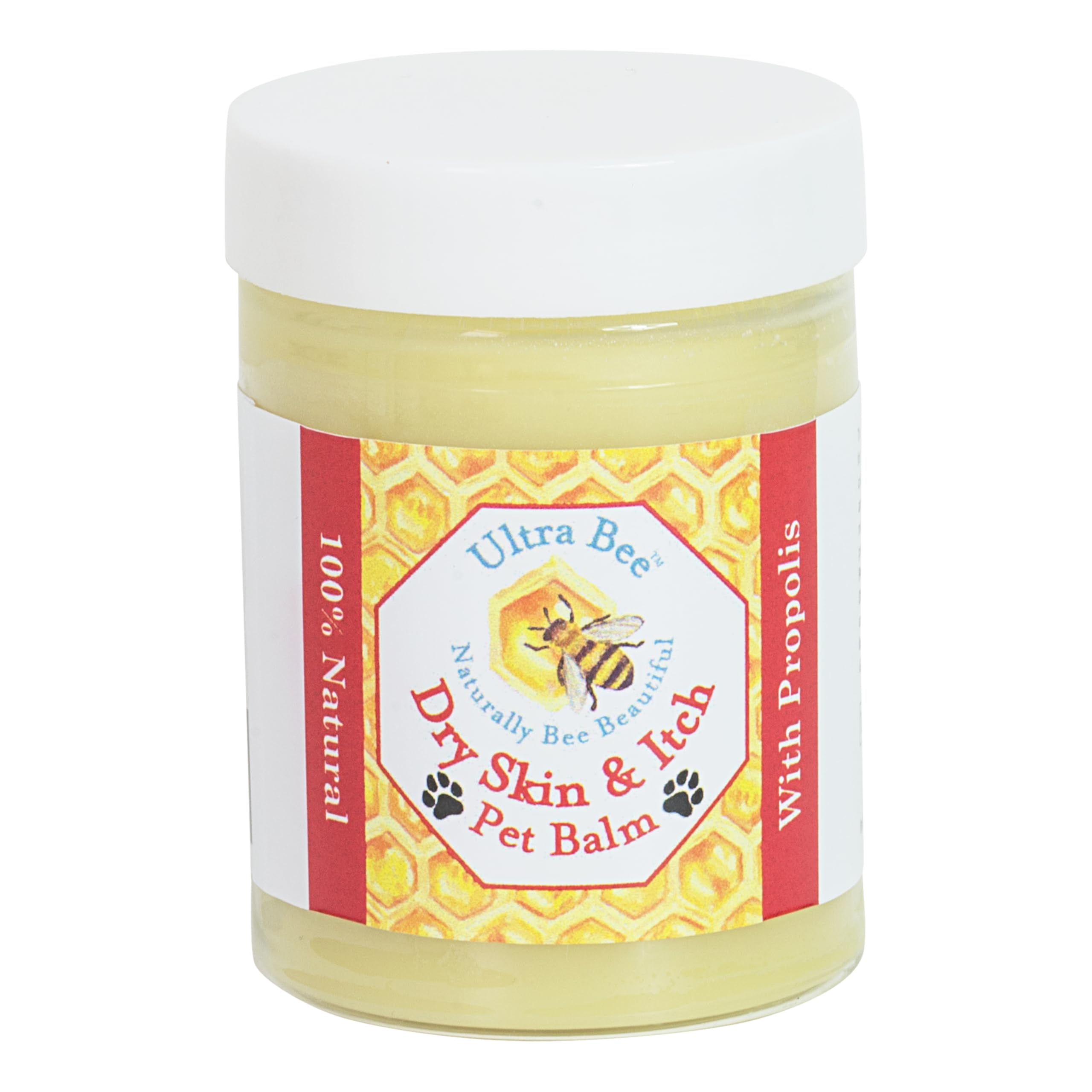 Ultra Bee Naturally Bee Beautiful Dry Skin and Itch Pet Balm - Sensitive, Allergenic Skin Conditions- Dogs/Cats/Pets 100ml