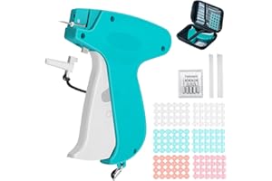 Chrxbei Stitchy Quick Clothing Fixer,Mini Quick Repair Garment Sewing Machine,Handheld Sewing Machine Tools with 6 Fine Needles & 2000 Micro Fasteners & 144 Buttons & Storage Box for Clothes,Quilt,Bag