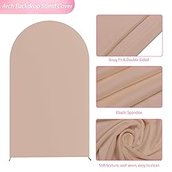 Wokceer Wedding Arch Cover 8FT Spandex Fitted