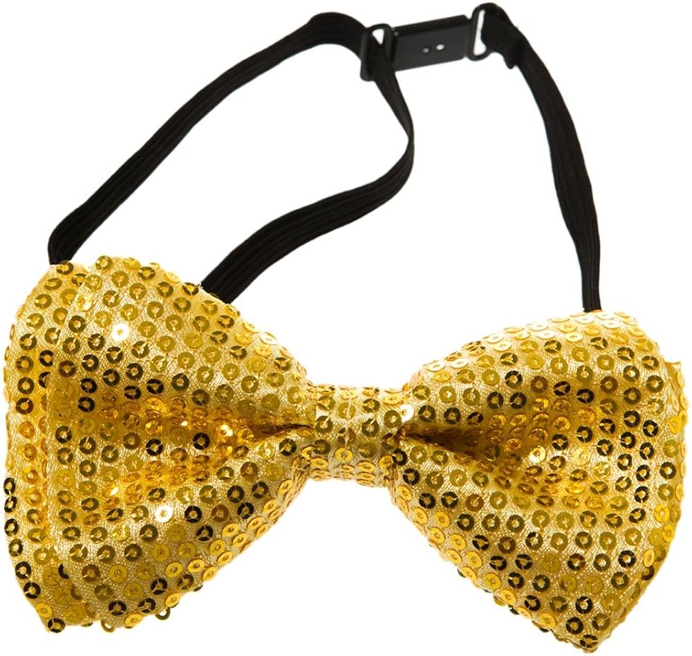 Gold Sequin Bow Tie Clothing