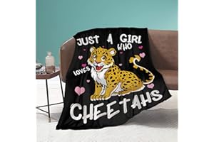 DAIJIZAIO Cheetah Blanket Just Girl Who Loves Cheetah Throw Blankets Kids Flannel Blankets Soft Leopard Throws Cozy Lightweight Decorative Quilts for Bed Sofa Couch 60"x50" Medium for Boys Girls