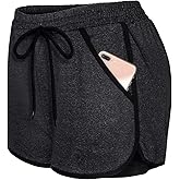 Blevonh Womens 2 in1 Running Athletic Workout Yoga Shorts with Pockets S-XXXL