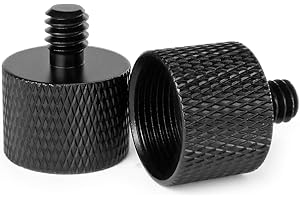 Mic Screw Adapter, Thread Adapter 5/8" Female to 1/4" Male for Mic Stand, Camera Monitor, Tripod, Microphone Holder 2 Pack Fr