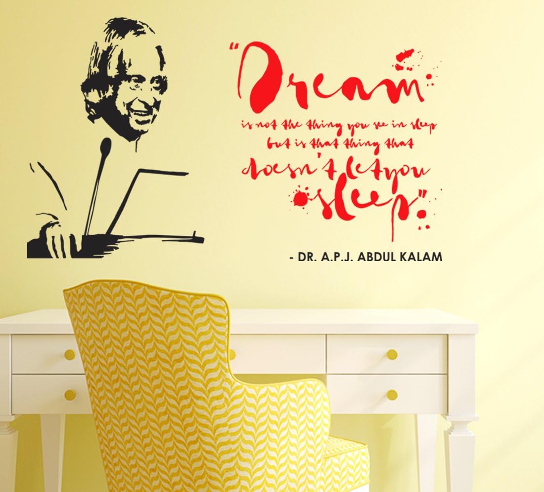 Wallstick ' Dream-1 (A. P. J. Abdul Kalam) ' Wall Sticker (Vinyl, 90 cm x 55 cm, Multicolor) 57-WL-0038
