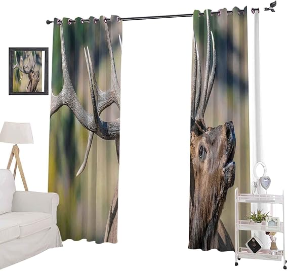 YUAZHOQI Blackout Curtains for Bedroom, Wildlife Nature and
