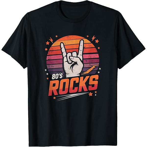 Camiseta Vintage Años 80 Para Hombre - Diseño "I The 80s", Algodón Suave, Corte Oversized, Ideal Fiestas Temáticas