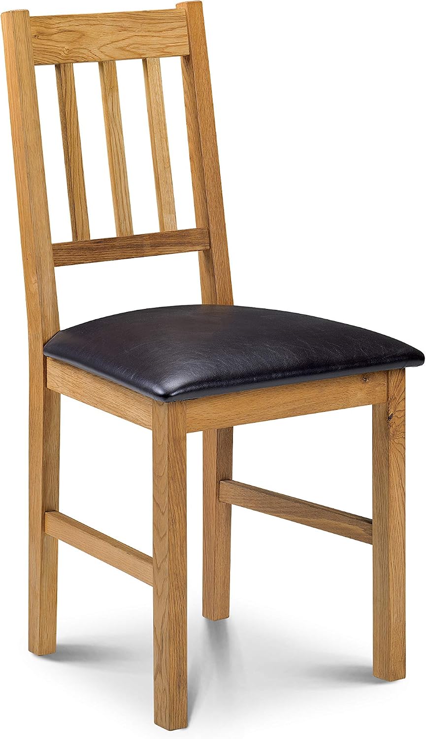 Julian Bowen Oak Wood Coxmoor Dining Chairs Set of 2, Oak/ Brown, Height: 90, Width: 43, Depth: 40cm - Image 4