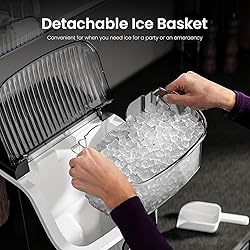 Nugget Ice Maker Countertop, 35Lbs/Day Portable