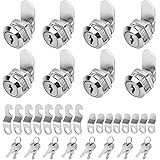 Cylinnda Cabinet Locks with Keys, 5/8" Cam Locks Keyed Alike, Tool Box Lock with Keys for Truck Pickup Mailbox Toolbox Lock R
