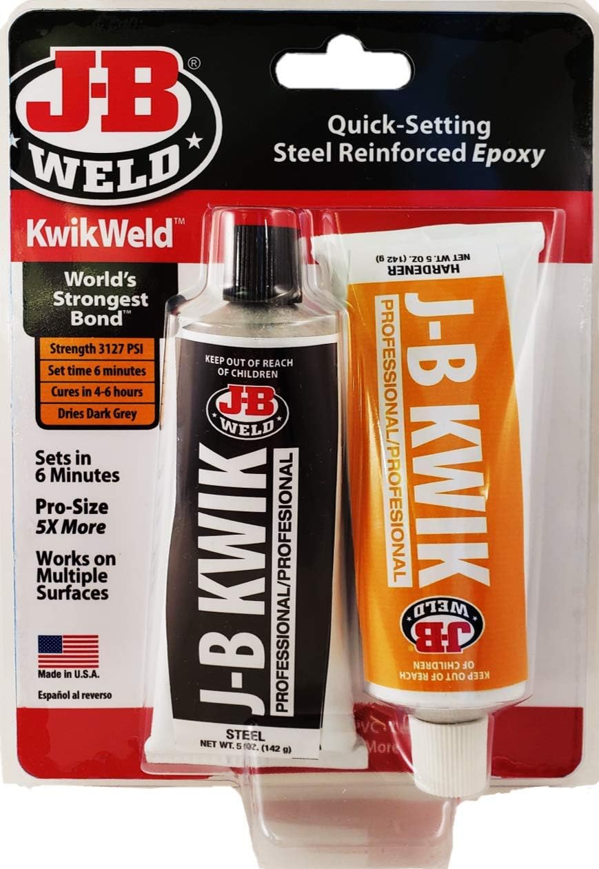 J-B Weld 8271 KwikWeld Professional Size Steel Reinforced Epoxy Twin Pack - 10 oz.: Automotive
