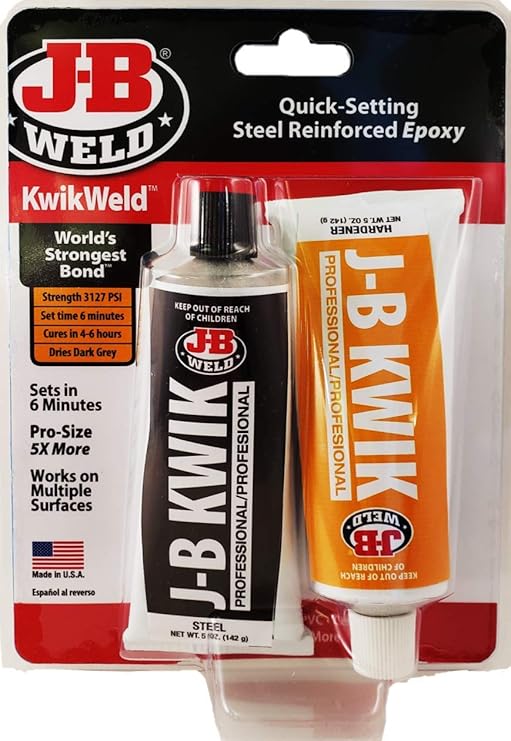 JB Weld JB8271 Plastic Weld Adhesive, Dark Grey, Two 5 oz tubes Amazon