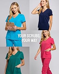 Natural Uniforms Women's Cool Stretch V-Neck Top
