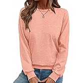 TICTICMIMI Women's Crewneck Sweatshirts Lightweight Long Sleeve Tunic Tops Cute Pullover Shirts