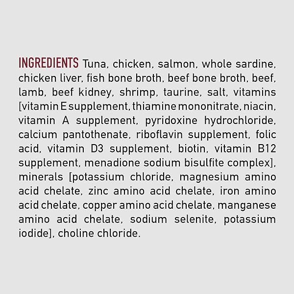 ORIJEN PREMIUM PATE WET CAT FOOD IN BONE BROTH TUNA SALMON & BEEF ENTRÉE 3OZ CANS (24 COUNT)