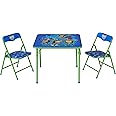 Idea Nuova Teenage Mutant Ninja Turtles 3 Piece Children's Activity Square Table and 2 Folding Chairs Set, Ages 3+