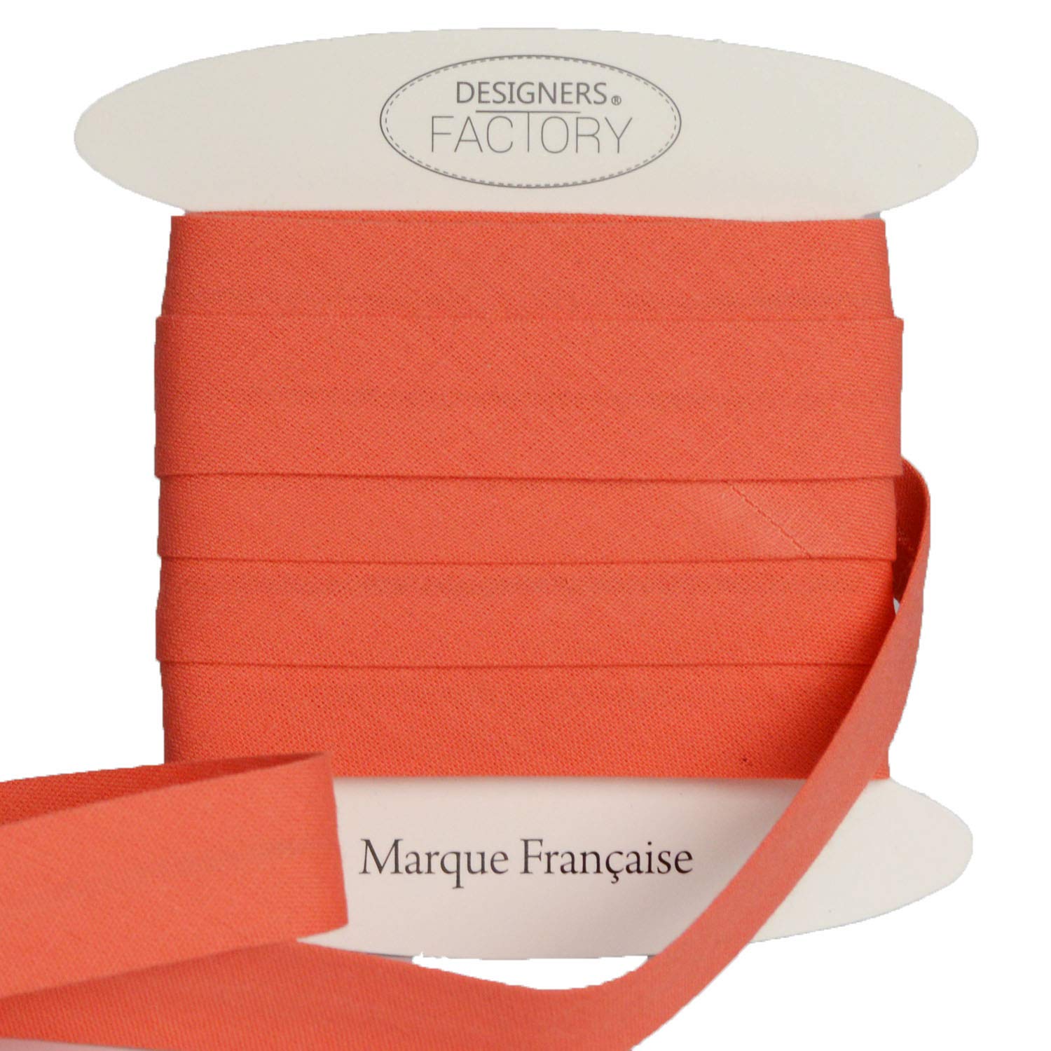 designers-factory Beautiful Quality Plain Cotton Bias Binding - Cotton Bias Binding - available in several colours and two sizes (By 5 meters, Salmon)