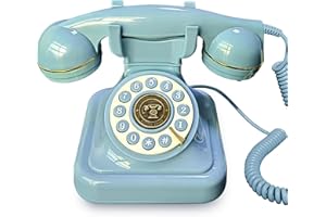FiayaCom Vintage Landline Phone, Classic Exterior Design, Retro Desk Corded Dial Telephone, with Redial Function, Clear Sound