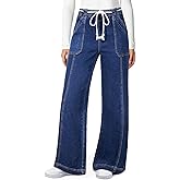Astylish Jeans for Women Wide Leg Drawstring High Waisted Stretchy Straight Leg Jean Trendy 2025 Denim Pants