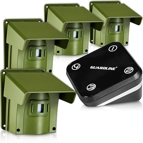 Guardline 1320 Foot Range Wireless Driveway Alarm [4 Motion