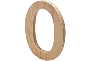 WOODEN LETTER STORE Thick 6” Tall Wooden Letter O – 1/2” Thick Baltic Birch – Paintable DIY Decor, Signs & Crafts - Pack of 1