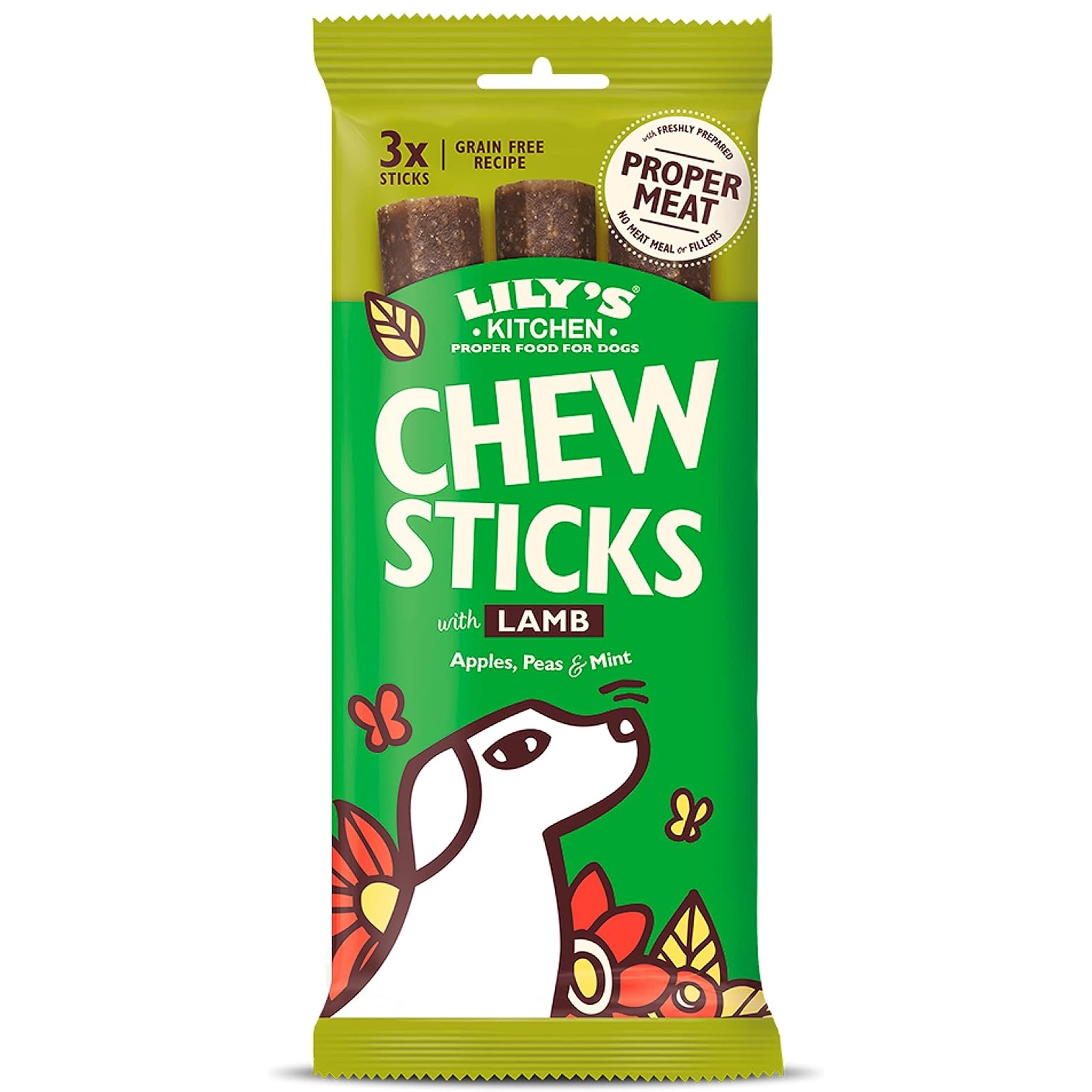 Lily's Kitchen Made with Natural Ingredients Chew Sticks with Lamb Dog Treat 10 x 120g — image 1