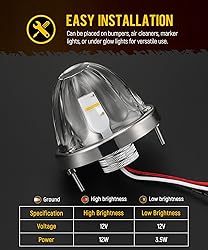 Partsam 2Pcs Glass Watermelon Lights [Patent