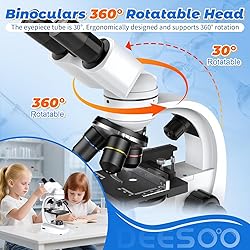 Compound Binocular Microscope for Kids & Adults