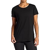 Gaiam Womens Restore Rib Mix T-Shirt, Relaxed Fit, Lightweight Heathered Material, High-Low Hem
