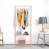 Youyijia Pink Clothes Rail 60x151cm Heavy Duty Garment Rack with Shelves view 7