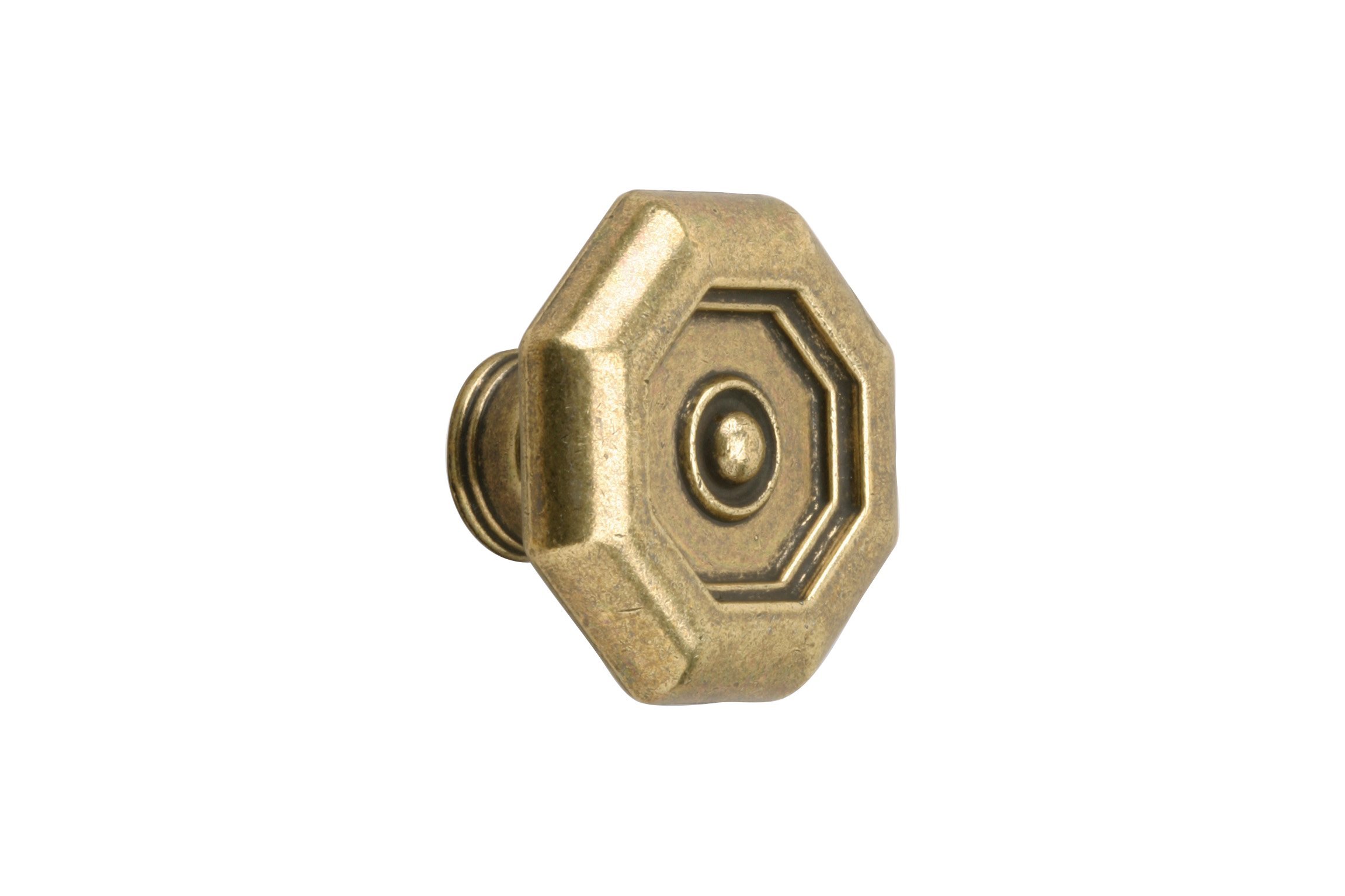 Meister Furniture Button Brass Plated, Burnished, 121181