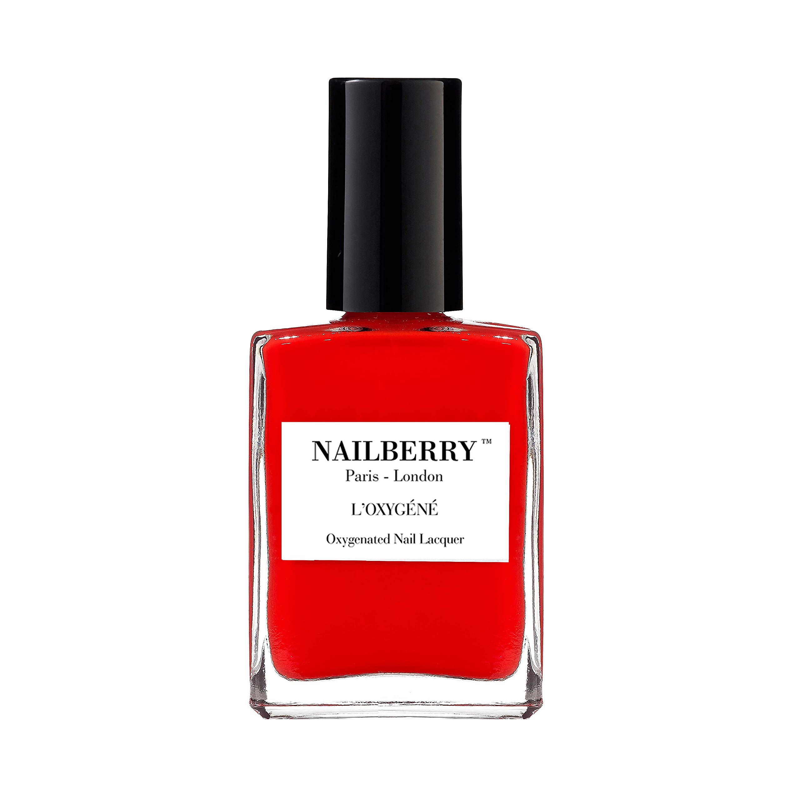 Nailberry L'Oxygéné Oxygenated Nail Lacquer | Cherry Cherie, 15 ml | Polish for a Healthier Manicure & Long Lasting Colour | 12-Free, Vegan, Halal, Cruelty & Gluten Free