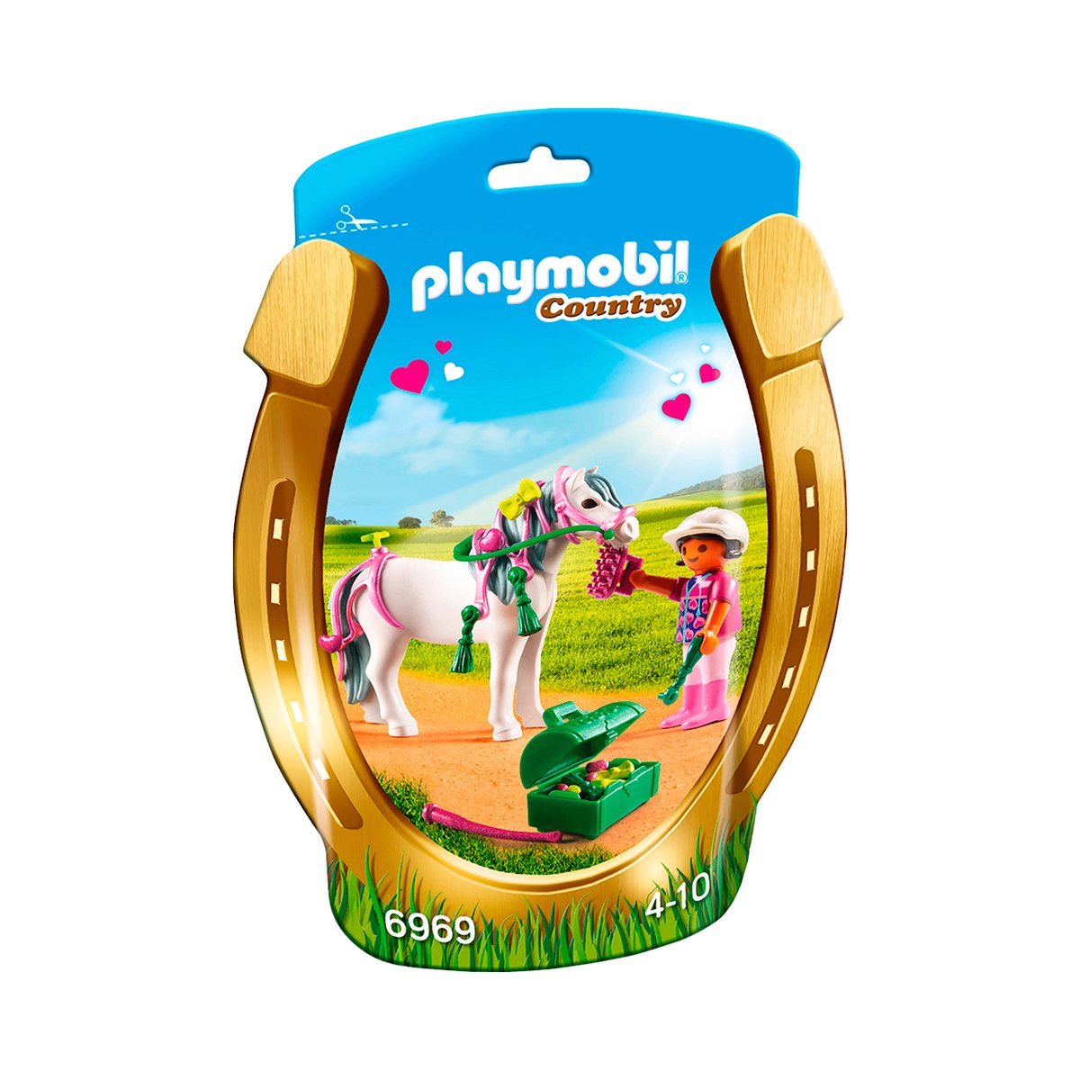 Playmobil 6969 Collectable Groomer with Heart Pony, Fun Imaginative Role-Play, PlaySets Suitable for Children Ages 4+
