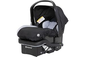 Baby Trend EZ Lift 35 Plus Ergonomic Lightweight Rear Facing Infant Car Seat with Multi Position Base and Cozy Cover, Stormy Gray/Black