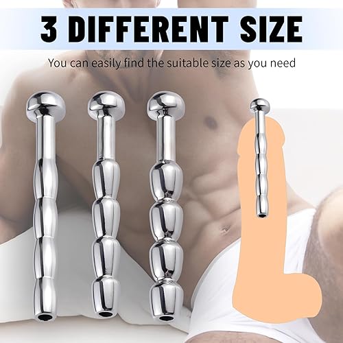 Cupeniss Urethral Sounds, 3 Pack of Urethral Plug Stainless Steel Uretrhal Dilator Hollow Penis Plug Sex Toy for Beginner in Saudi Arabia | Whizz Catheters & Sounds Cupeniss Urethral Sounds, 3 Pack of Urethral Plug Stainless Steel Uretrhal Dilator Hollow Penis Plug Sex Toy for Beginner in Saudi Arabia | Whizz Catheters & Sounds