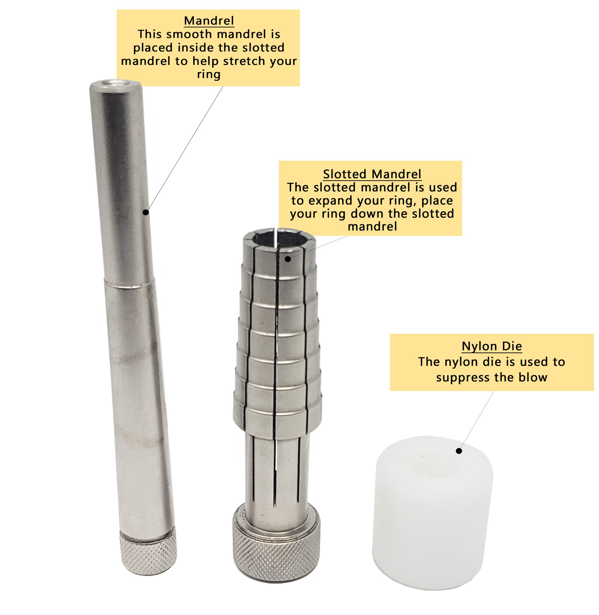Rosenthal Collection - Rathburn Ring Stretcher Tool for Jewelers - Expand, Resize & Reshape Wedding Bands with Precision - Jewelry Sizing Tool for Rings 6.5