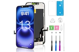 ZHUOFUYXCH for iPhone 13 Screen Replacement Kit Full FHD LCD Display 3D Touch Digitizer with Repair Tool - Compatible with Model A2633, A2634, A2635, A2636, A2637 (6.1 Inch) - Black