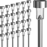 GIGALUMI Solar Lights Outdoor 24 Pack Stainless Steel Waterproof Warm White view 1