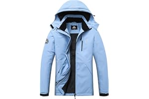 MOERDENG Women's Waterproof Snow Ski Jacket - Warm Winter Coat Insulated for Snowboarding, Softshell for Winter Hiking