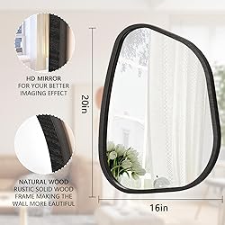 HLFMVWE Irregular Wall Mirror Asymmetrical White