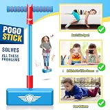 Toyzey Pogo Stick for Kids 3-12 Light Blue Foam Handle Safe Durable view 5