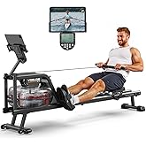 YOSUDA Rowing Machine for Home, Magnetic Rower with 16-Level Resistance | for Beginners to Athletes, Bluetooth, App Supported, LCD Monitor, and Comfortable Seat Cushion