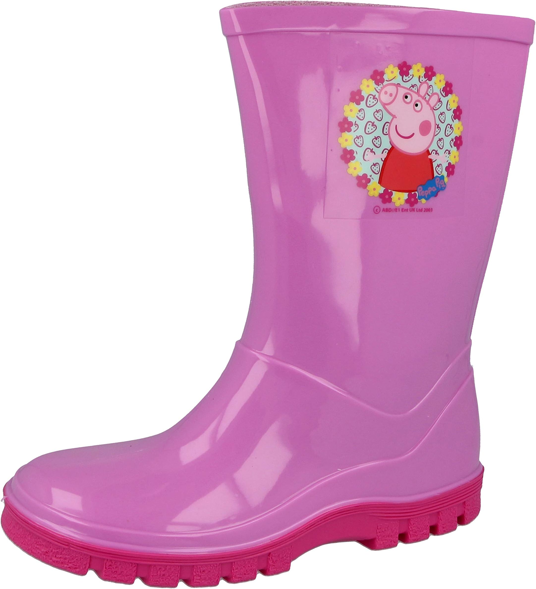 Peppa Pig Girls Infant Pink Wellies Wellington Boots Waterproof Rain Boots (UK 12 Kids, Pink)