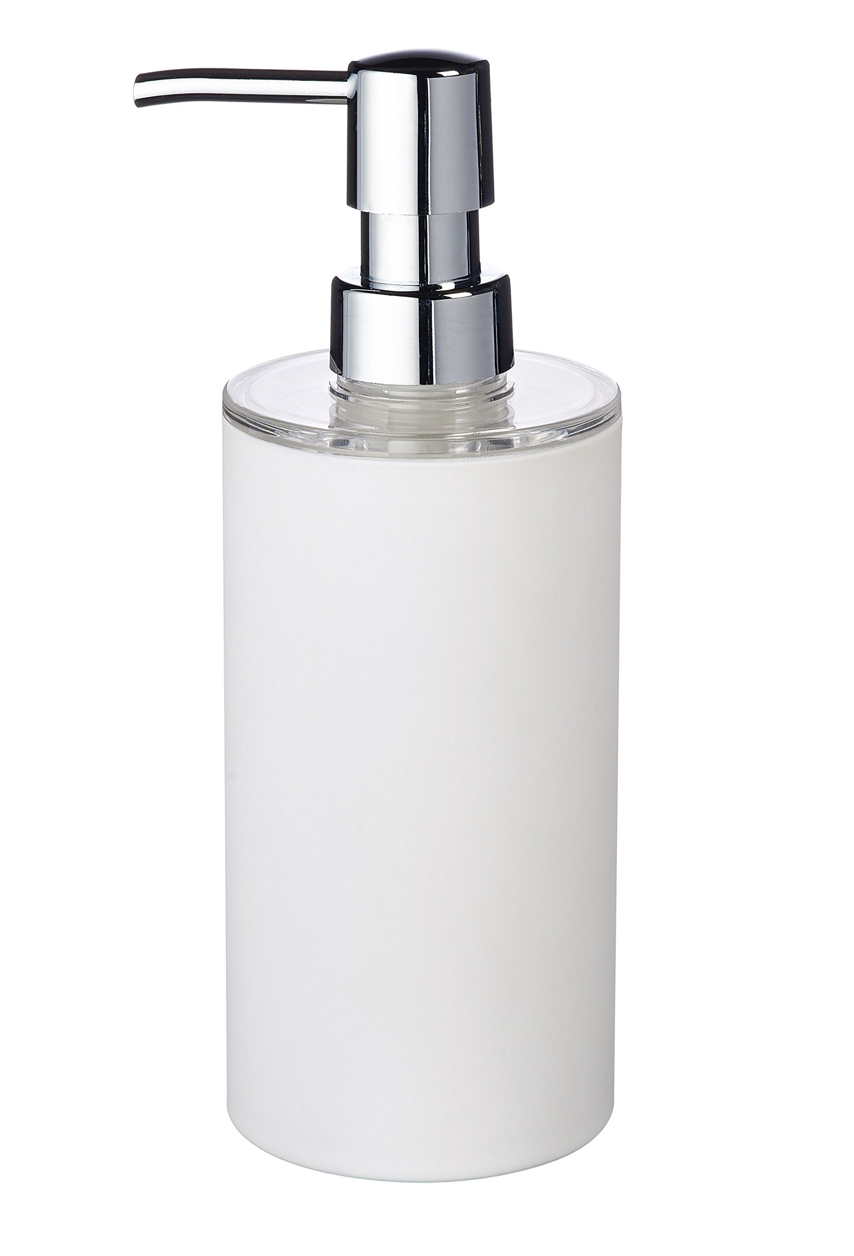 Ridder Touch Soap Dispenser, Poly Resin, White, 6.7 x 6.7 x 19 cm
