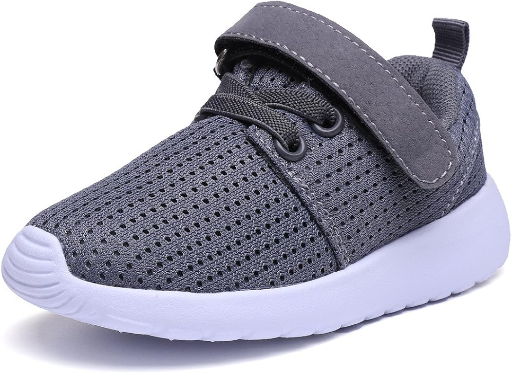  | DADAWEN Boy's Girl's Lightweight Breathable Sneakers Strap Athletic Running Shoes | Running